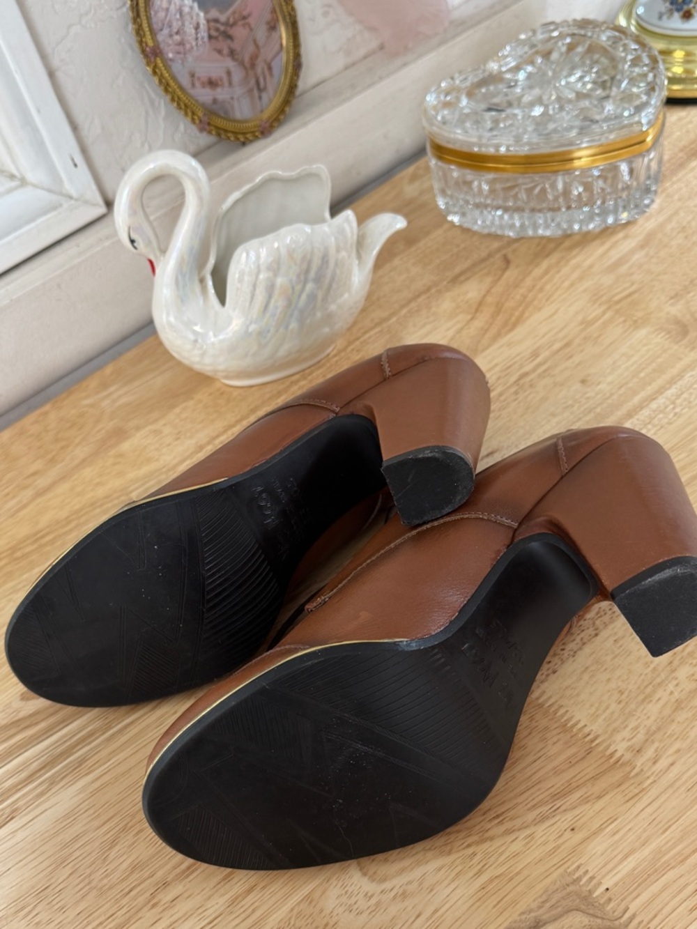 Vintage Miz Mooz Barcelona Collection Brown Leather Oxford Pumps Size 40.5 - 9.5 - Picture 6 of 13